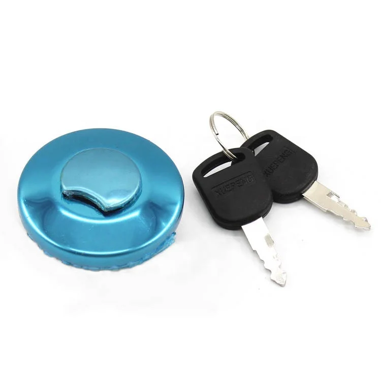 Old Style Motorcycle Fuel Tank Lock With 2 Keys Chrome Plating Motorcycle Fuel Tank Cap For AX100