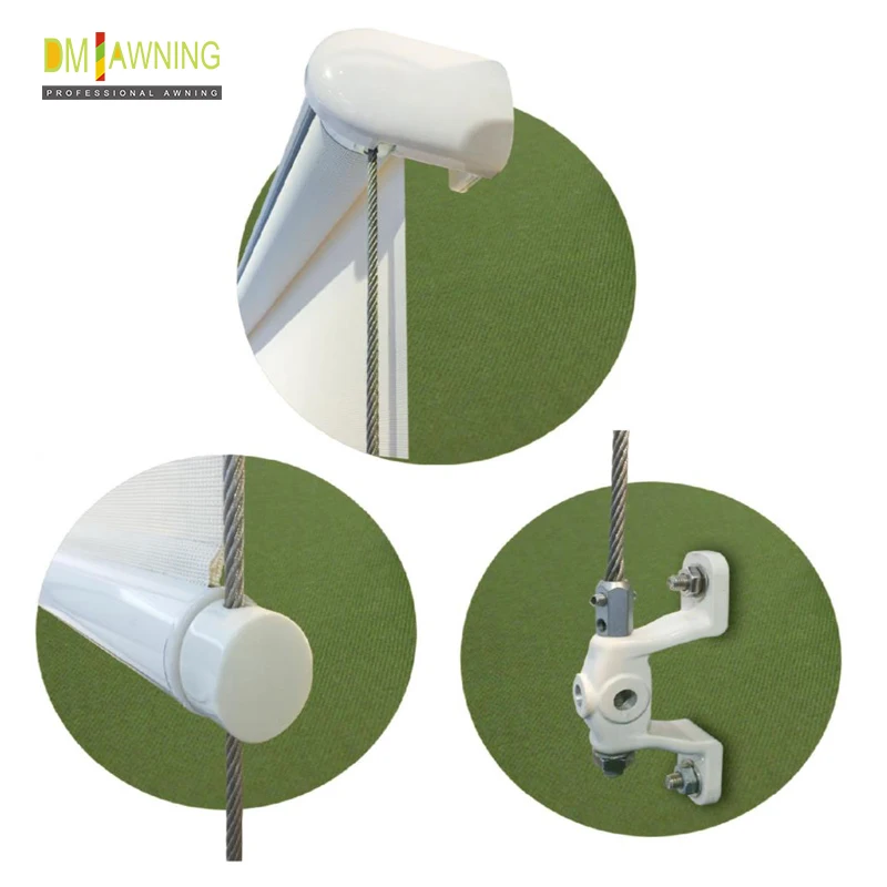 Sliding  Cable Blinds Awning/Sliding Rail Rolling Blinds  /sun Shade Cable Roller Blinds