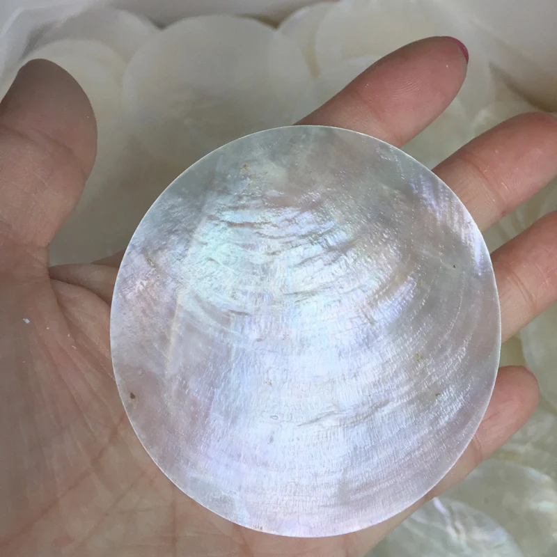 Wholesale Natural Round Capiz Shells Curtain Decor Beach Windchime Decor DIY Jewelry Accestions Lighting Accessories