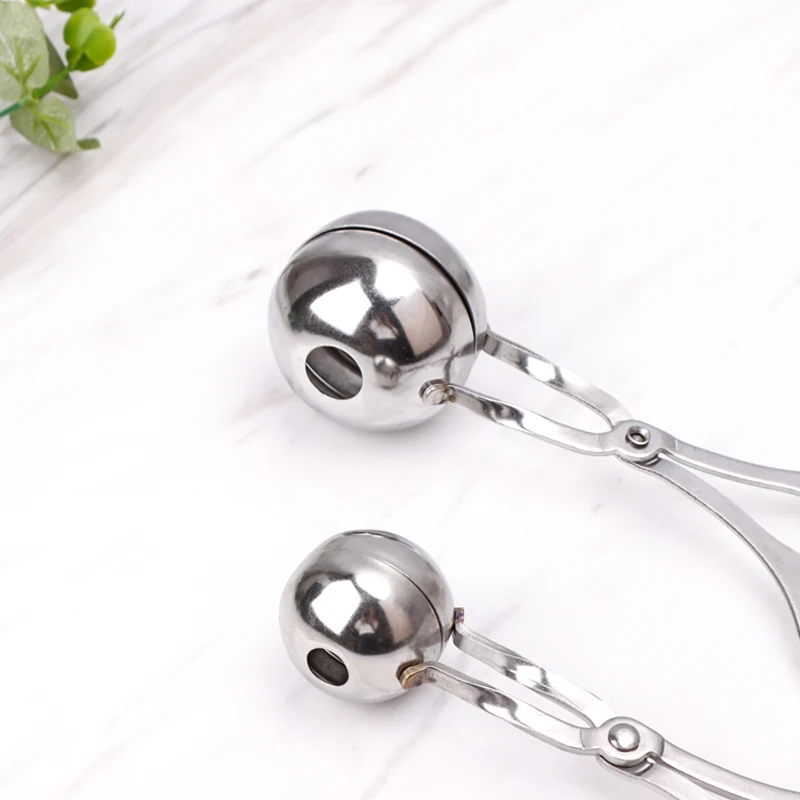 Kitchen Tools Stainless Steel Meat Baller Set Making Mold Press Tongs Spoon Clip DIY Meatball Maker