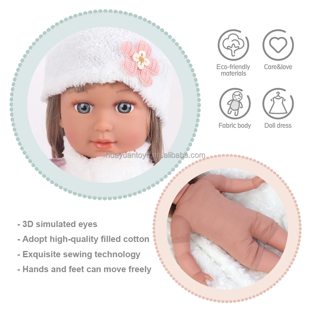 New Arrival 16 inch Realistic Fashion Doll Toy For Girls Dress Up Simulated High Quality Vinyl Fabric Body Factory Kids Gift