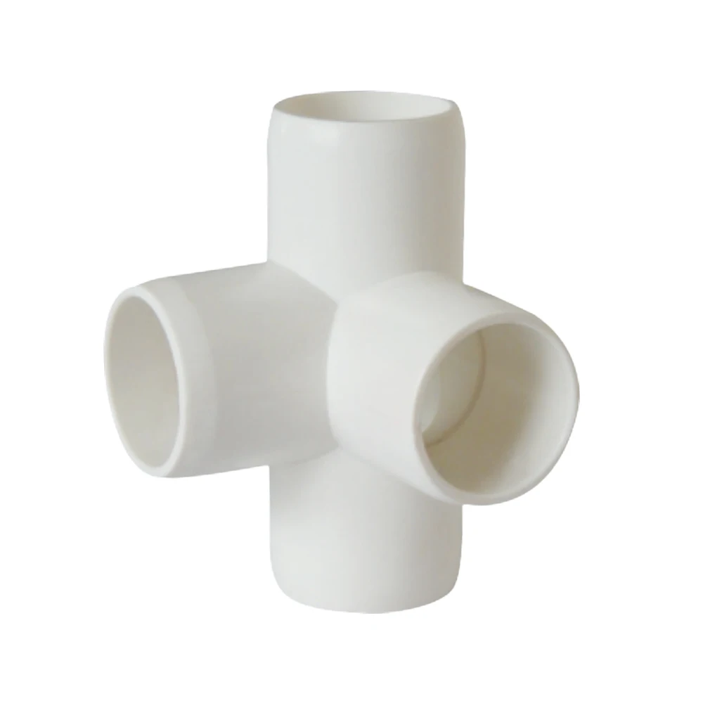 Custom pvc plumbing fittings four way elbow pipe connector for water supply
