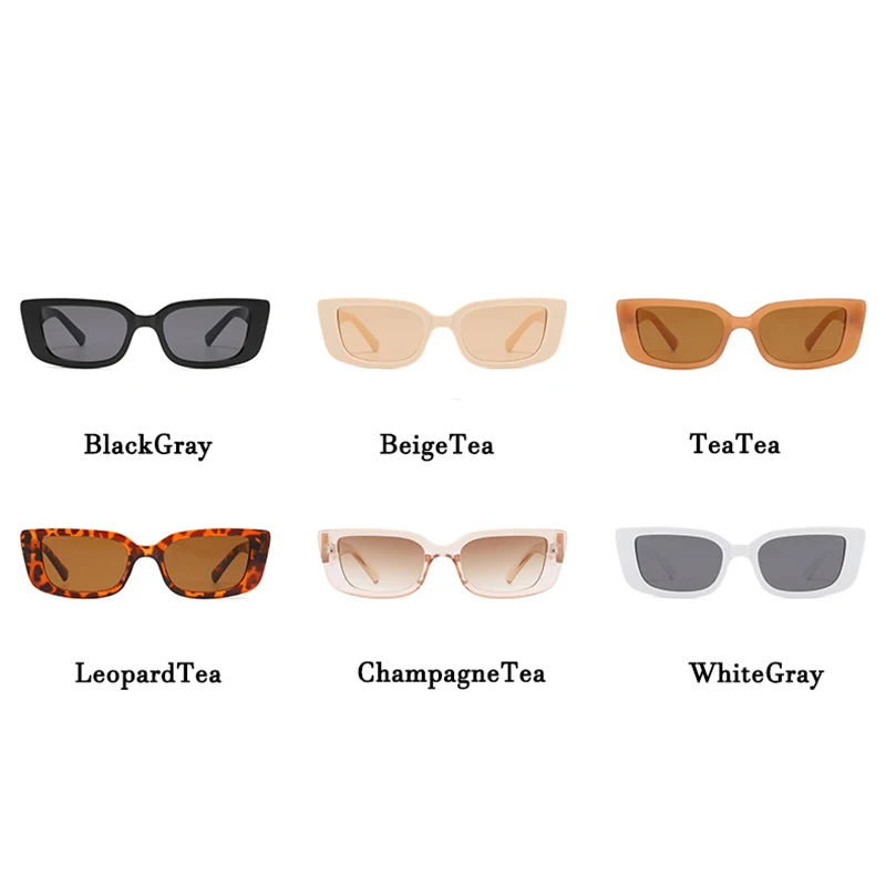 Rectangle Sunglasses For Women Retro Driving Glasses 90s Vintage Fashion Narrow Square Sunglasses