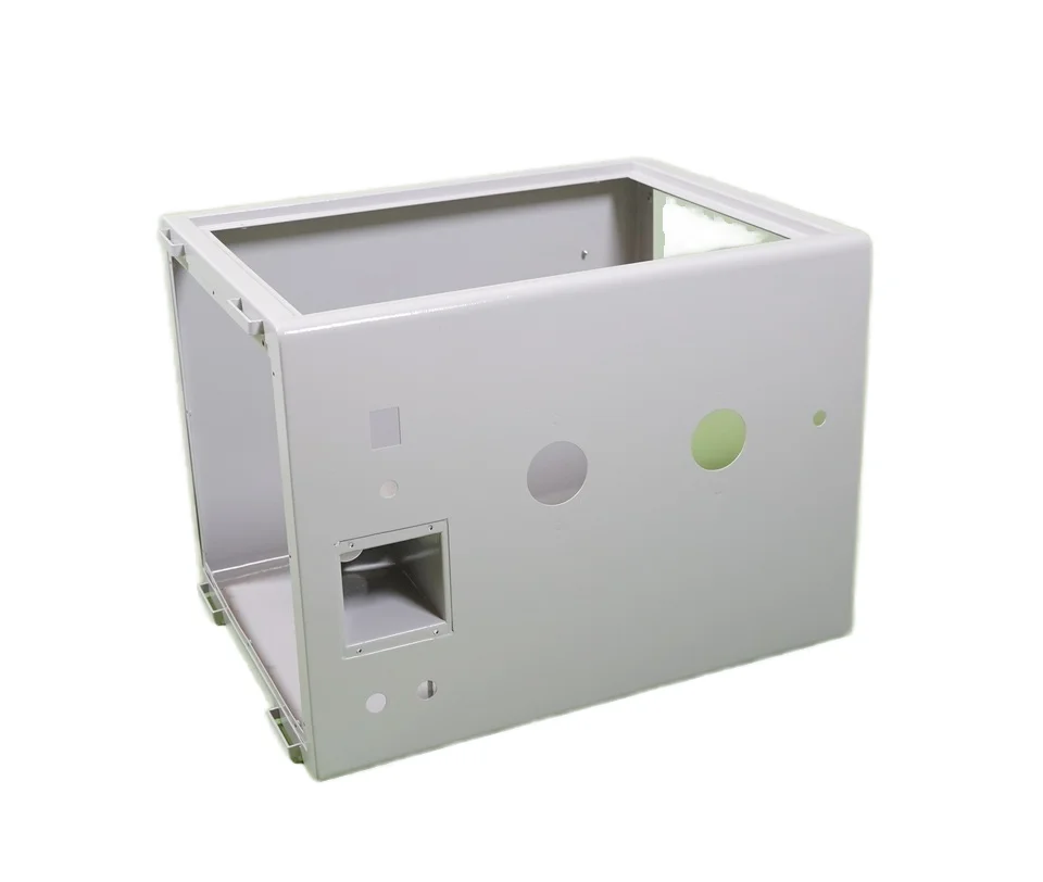 Custom Fabricated Galvanized Steel Sheets Cold-Roll Metal Equipment Enclosure with Powder Coating Painting Surface Treatment