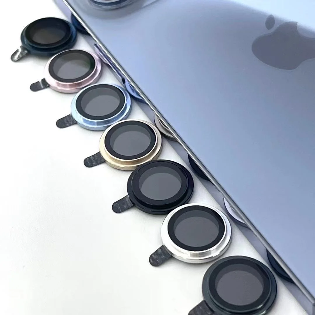 Mobile Phone Metal Camera Ring Protector tempered glass protector for iPhone 13 pro max /13 pro