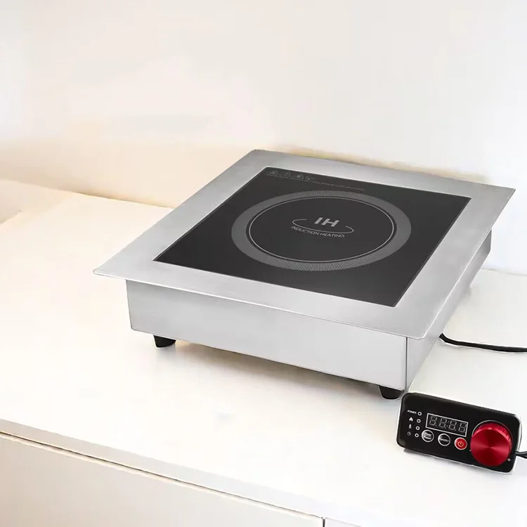 3500W built-in induction wok stove burner with 304 stainless steel bottom housing