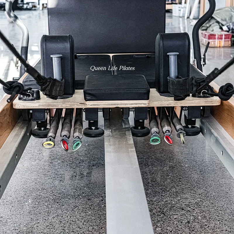 Queenlife High End Commercial Yoga Studio 12 Springs Maple Wood Full Track Half Tower Reformer Pilates Machine for sale