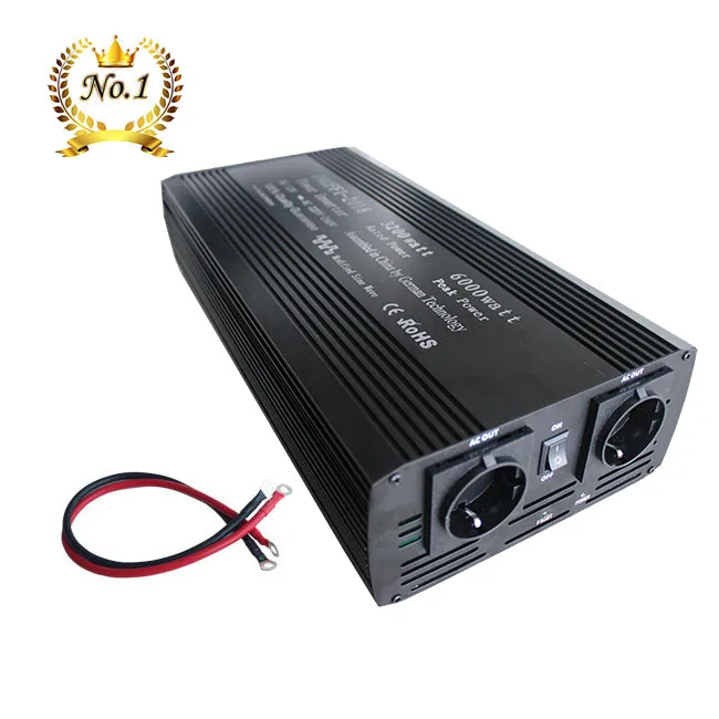 3KW Pure Sine Wave Display Solar Power Inverter with Off Grid 12C 24V 48V DC to 110V 220V AC 3000W 3KVA for Home