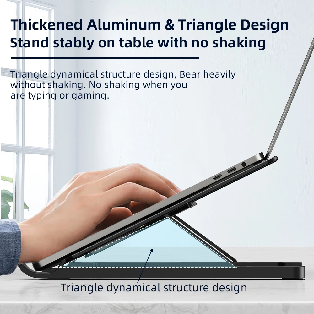 Notebook gaming metal holder dj desktop portable support foldable laptop stand usb aluminium adjustable with hub docking station