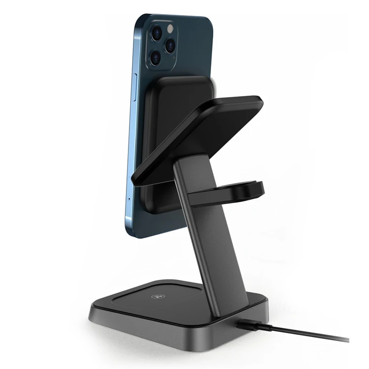  Bidao 15w магнитная 3 в 1 Беспроводное зарядное устройство для Iphone 12 11 Pro Max Airpods наручных часов Iwatch беспроводное быстрой