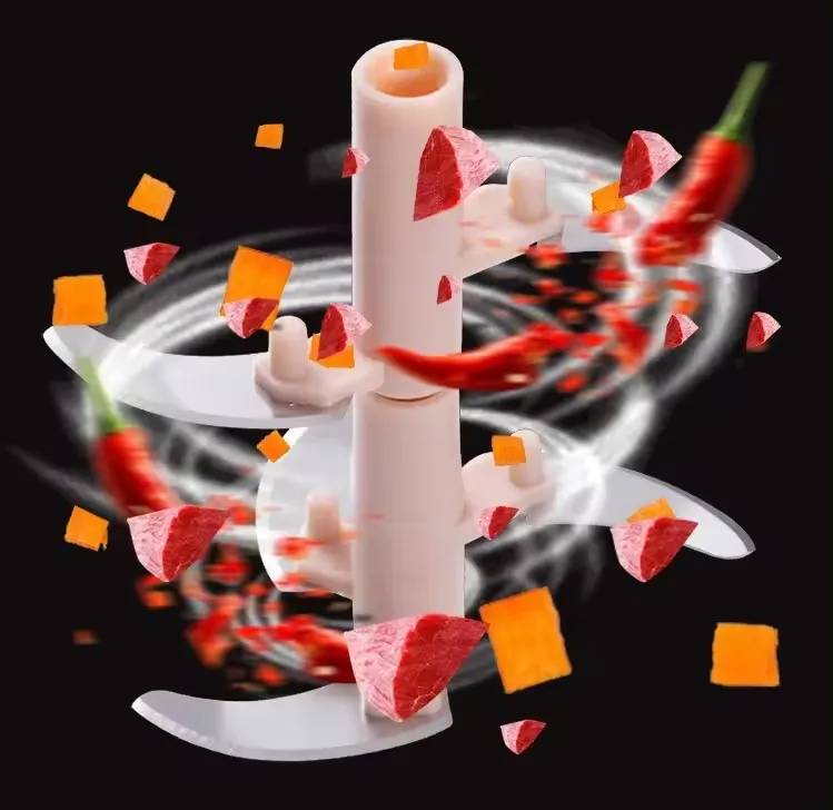 Top seller plastic Kitchen Gadgets Garlic Crusher Onion Masher Manual Vegetable Chopper easy Hand Press Blender Cutting Tool