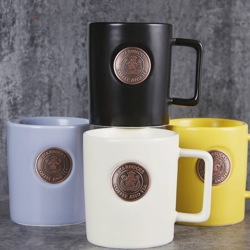 Stylish Hot-Selling 14 OZ Ceramic Cup Collector Series Large Milk Mug Classic Style With Handle Purchase Agent Staurbuckes Cup