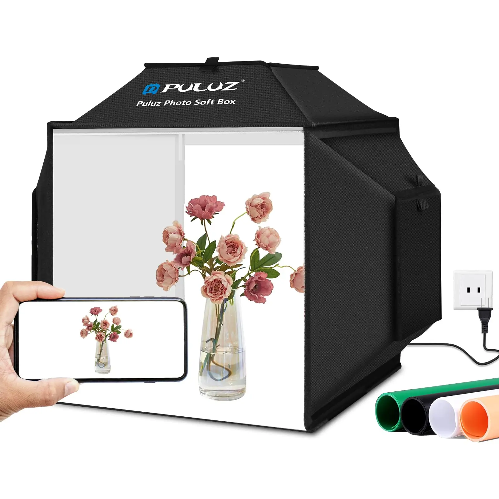 LATEST PULUZ Photo Studio Accessories 40CM 16INCH Portable Mini Studio LED 600D Nylon Cloth Shooting tent light box photography