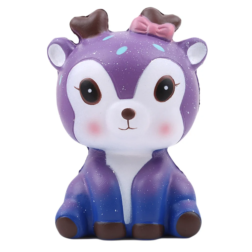 2024 New Custom Squeeze Toys  4.3 Inch Galaxy Cream Scented Slow Rising Squish Deer Kids Toys Animals Deel Gifts