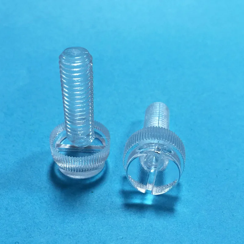 M3 M4 M5 M6 Nylon PC Transparent Slotted Round Knurled Head Acrylic Environmental Protection Plastic Thumb Screw