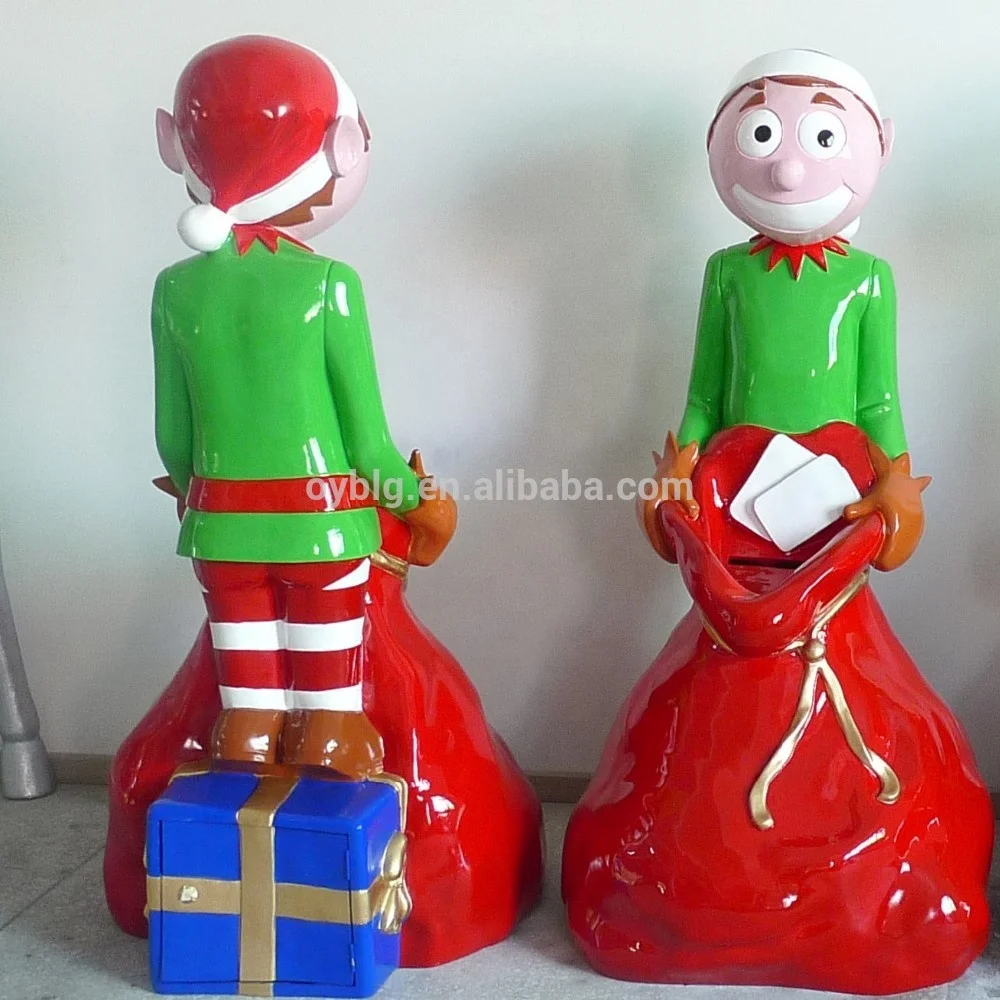 Elfish christmas decorations elf Christmas figure fiberglass life style Elf