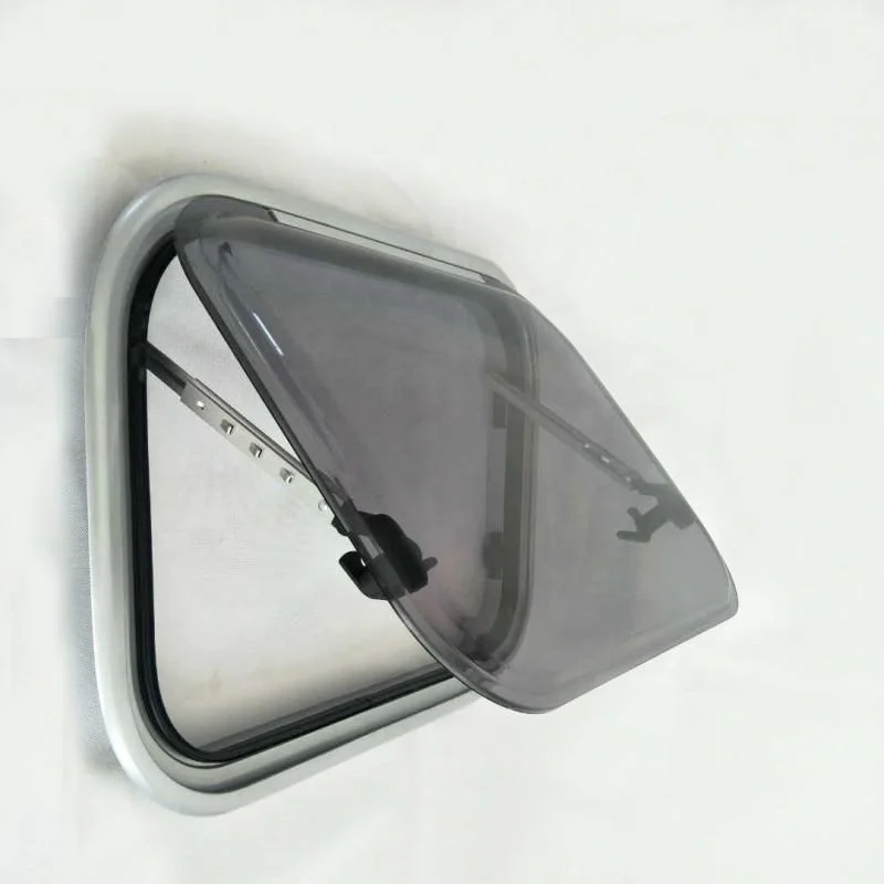 Caravan parts Double glazed layer acrylic RV Caravan Motorhome Camper Push Out Window with flyscreen and blind