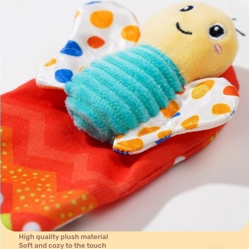 Sozzy Cute 4pcs/set  Baby Infant Rattle Socks Toys Kids Foot Finders And Wrist Rattle Toys