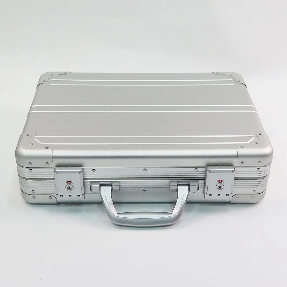 Aluminium Briefcase With Combination Locks Ideal For Tradesmen Laptop Padded Briefcase Attache