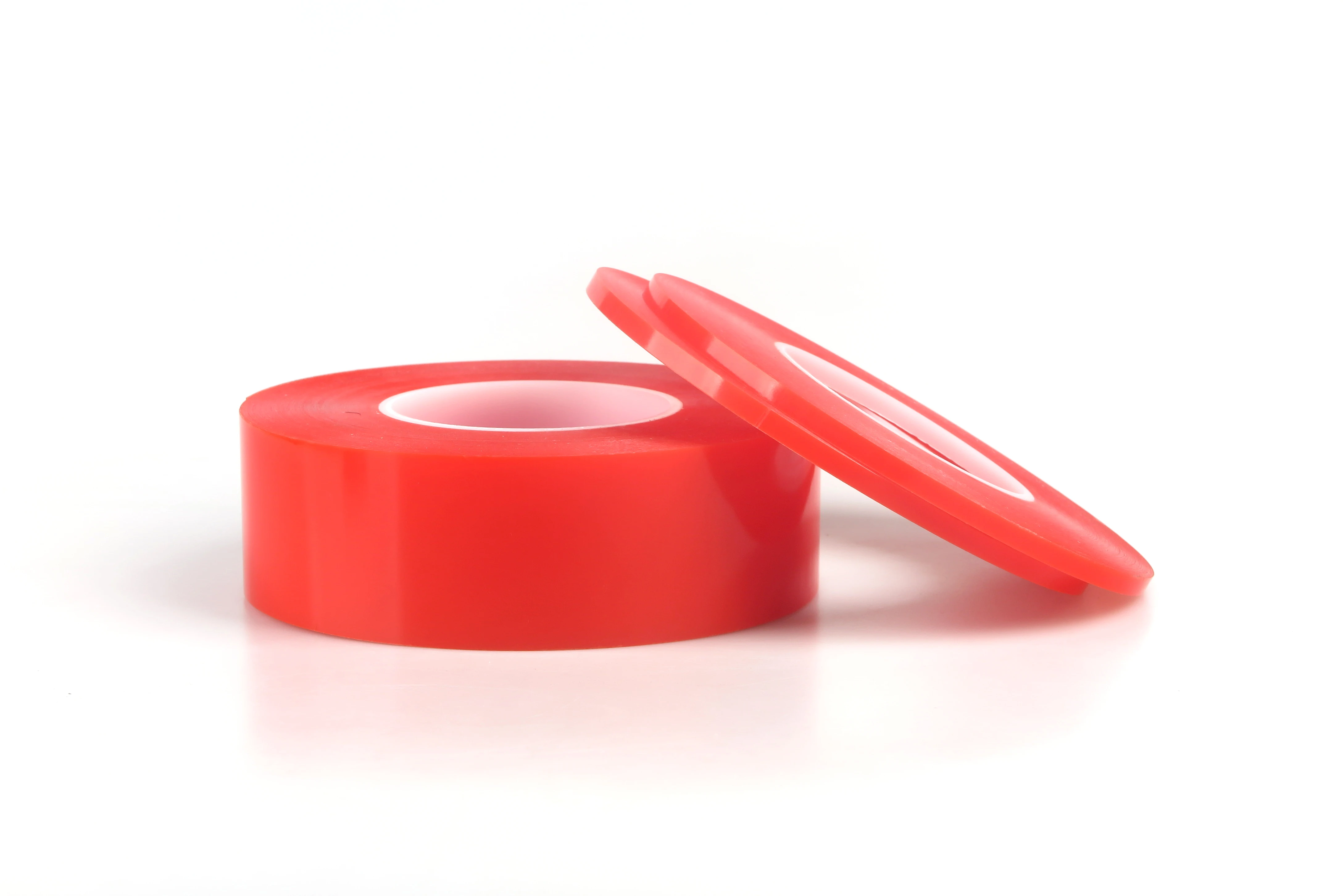 4965 красная двухсторонняя прозрачная полиэфирная прочная акриловая клейкая лента ПЭТ