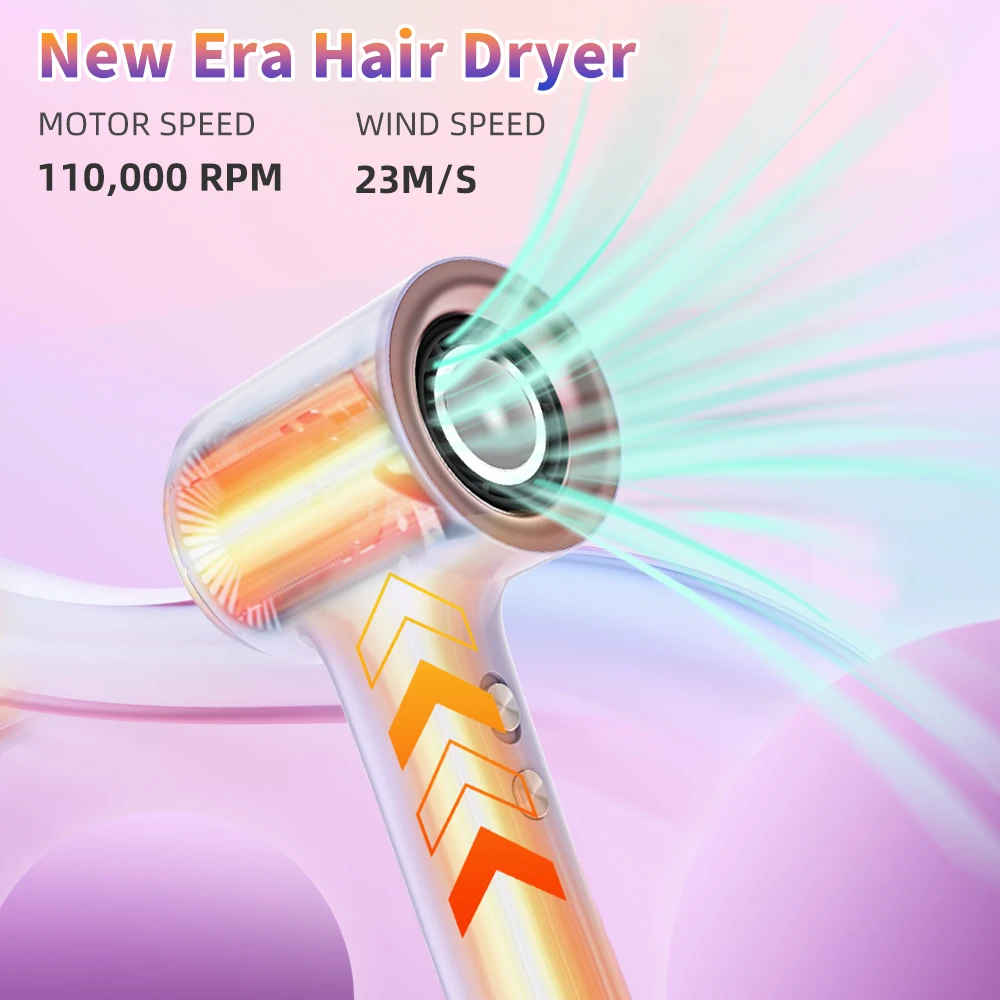 Hair Dryer Manufacturer Oem 110000rpm High-Speed Bathroom Small Hand Hair Dryer 7 In 1 Best Hair Dryer With Comb