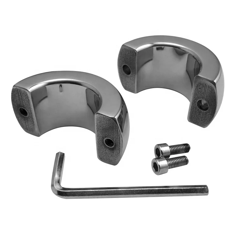 Height 30/40/60mm stainless steel testicle Ball Stretcher Scrotum cock ring metal locking pendant Weight for male sex toy