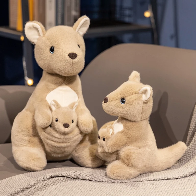 22cm 35cm Super Soft Huggable Kangaroo Toy for Baby and Toddler Boys Mother and Son Kangaroo Plush Toys
