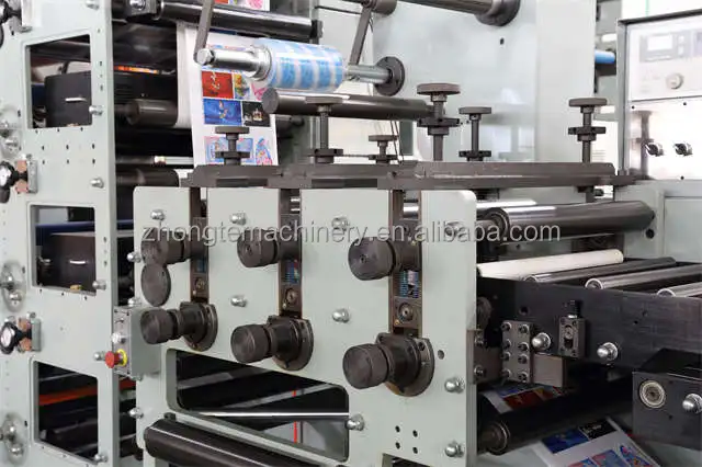 automatic 8 color flexo care label printing press machine roll to reel film paper flexographic printer with die cutting