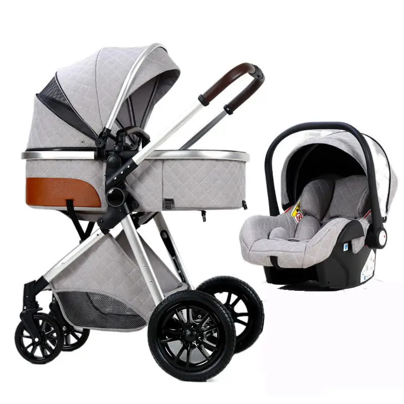 Manufacturer China Wholesale High Landscape Light Weight Baby Car Seat Stroller 3 In 1 For 0-36 Months Babies