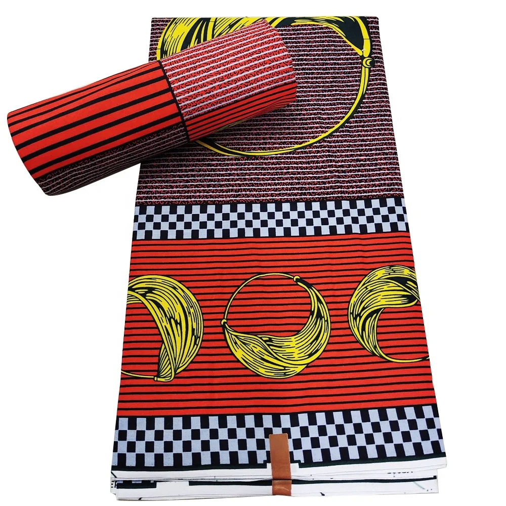 ACI African Wax Prints Fabric Wholesale Cotton Loincloth Veritable Real Wax African Ankara Fabrics 6 Yards/Piece For Lady Dress