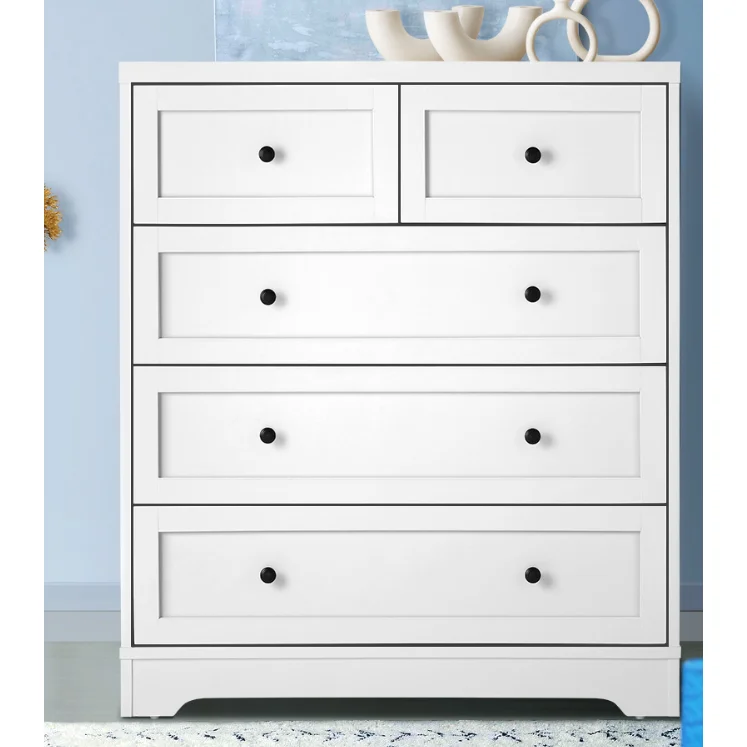 Classic White 5 Drawers Chest Cabinet French Chest of Drawers
