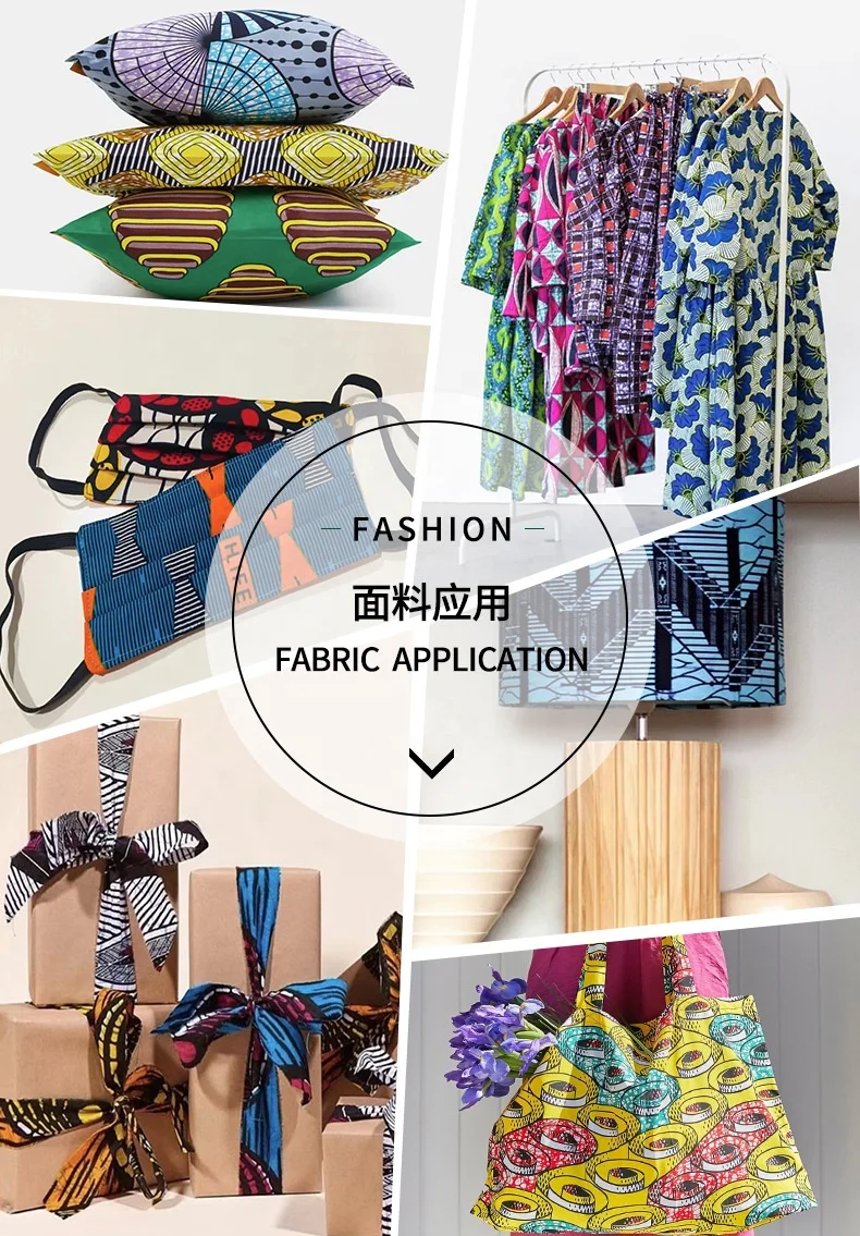 2024 New Arrival 100% Polyester Wax Grand African Fabric Wax Sewing Fabrics for Clothing Women Dresses