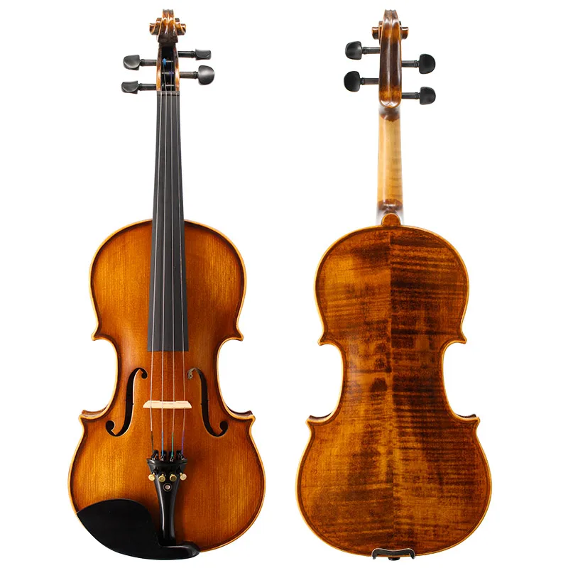 Tongling Factory Wholesale Solid Spruce Natural Flame 4/4 Professional Violin