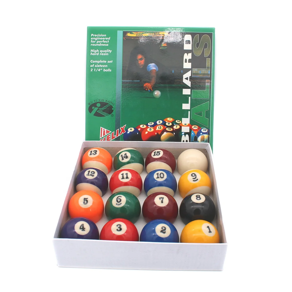 
Green Beauty box 2.25inch Billiard Pool Ball 16x Set 
