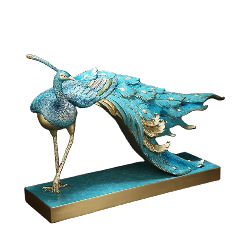 Modern Art Animal Statue Bronze Peacock Statue
