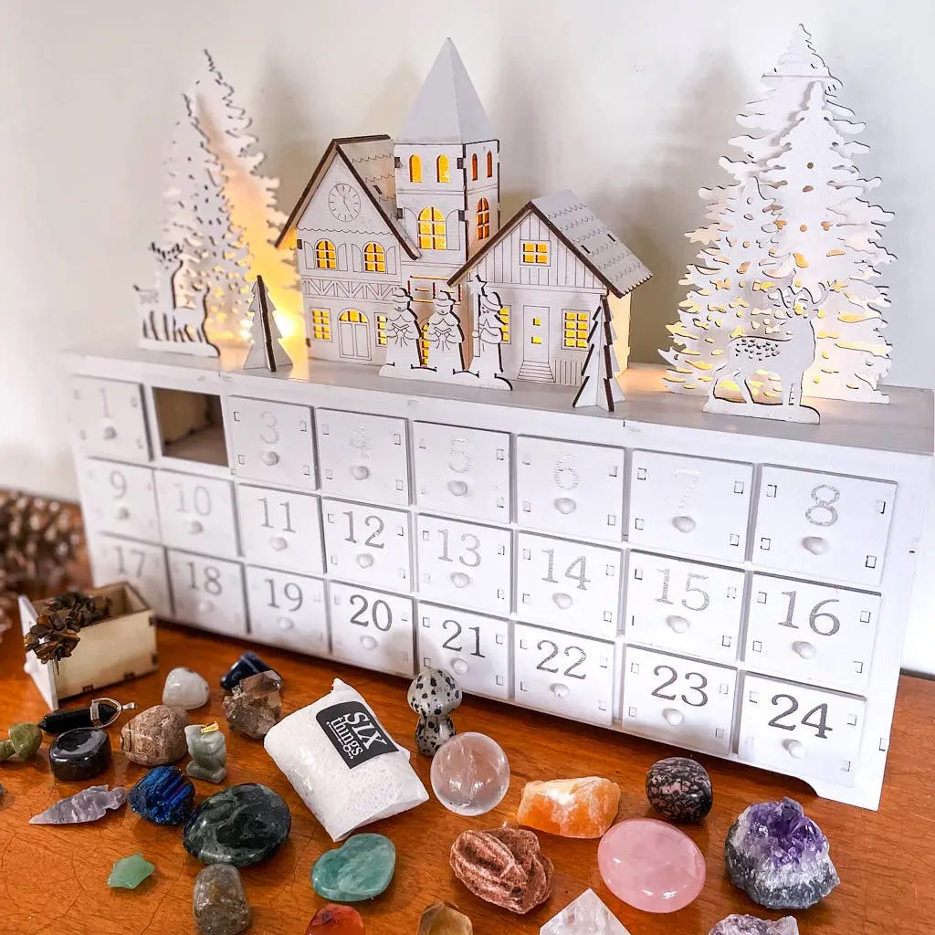 Kabbalah Custom Advent Calendar 12 Days Gold Foil Wax Melts Crystals Bath Bomb Candle Advent Calendar Box