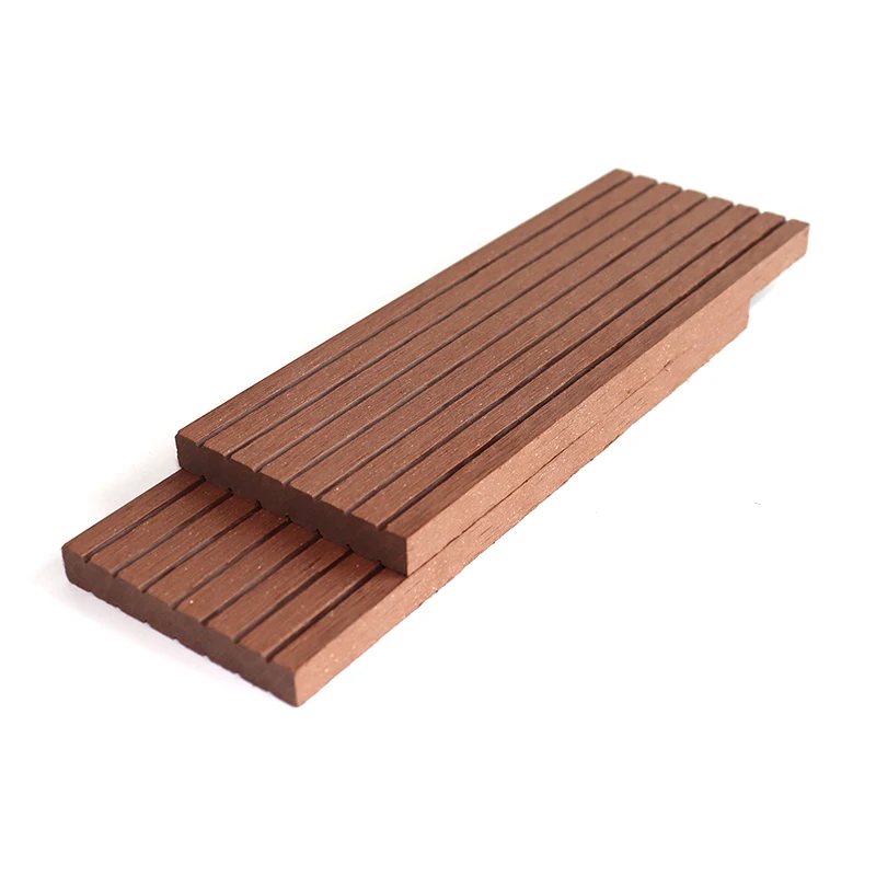 Grooved wood texture Wood plasitc composite corner skirting trim side covering for outdoor decking flooring