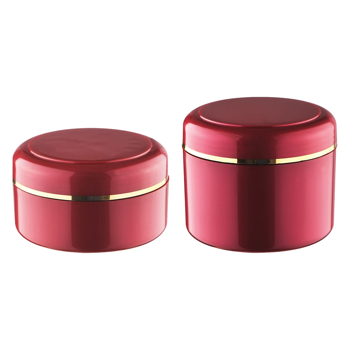 ECO Friendly 150ml 250ml plastic red empty cosmetic jar plastic PP single wall jar for hair cream