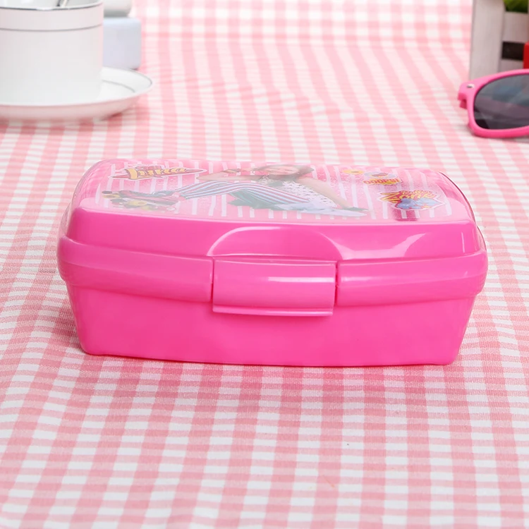 Cheap school children plastic storage food container sandwich lunch box kids