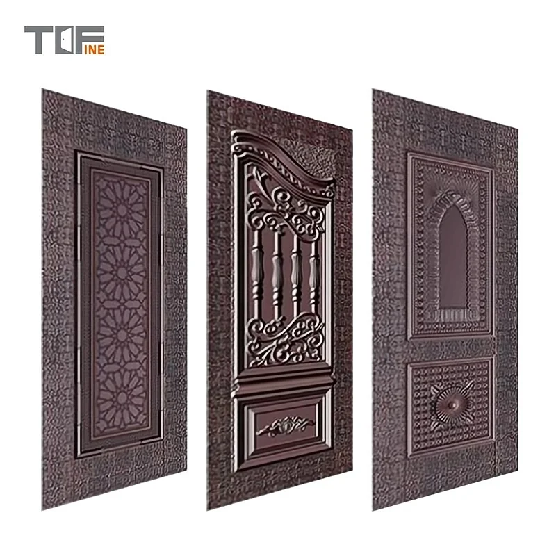 American Steel Doors Panel Security Metal Interior Swing Knock-down Frame 6 Panel Steel Panel Door