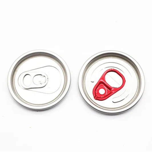 Beer beverage EOE Aluminium full open Can cover Easy Open Peel Off Lids With Red Pull Tab End