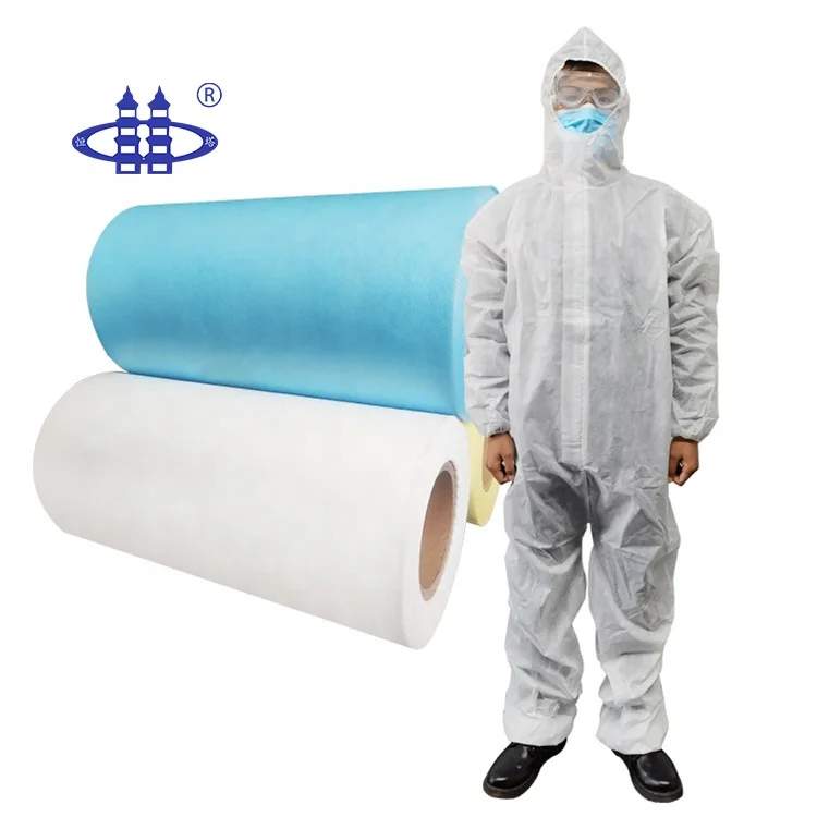 Фабрика HENGTA, распродажа, полипропиленовая синяя Водонепроницаемая новая рулонная ткань ss pp spunbond для хирургического халата