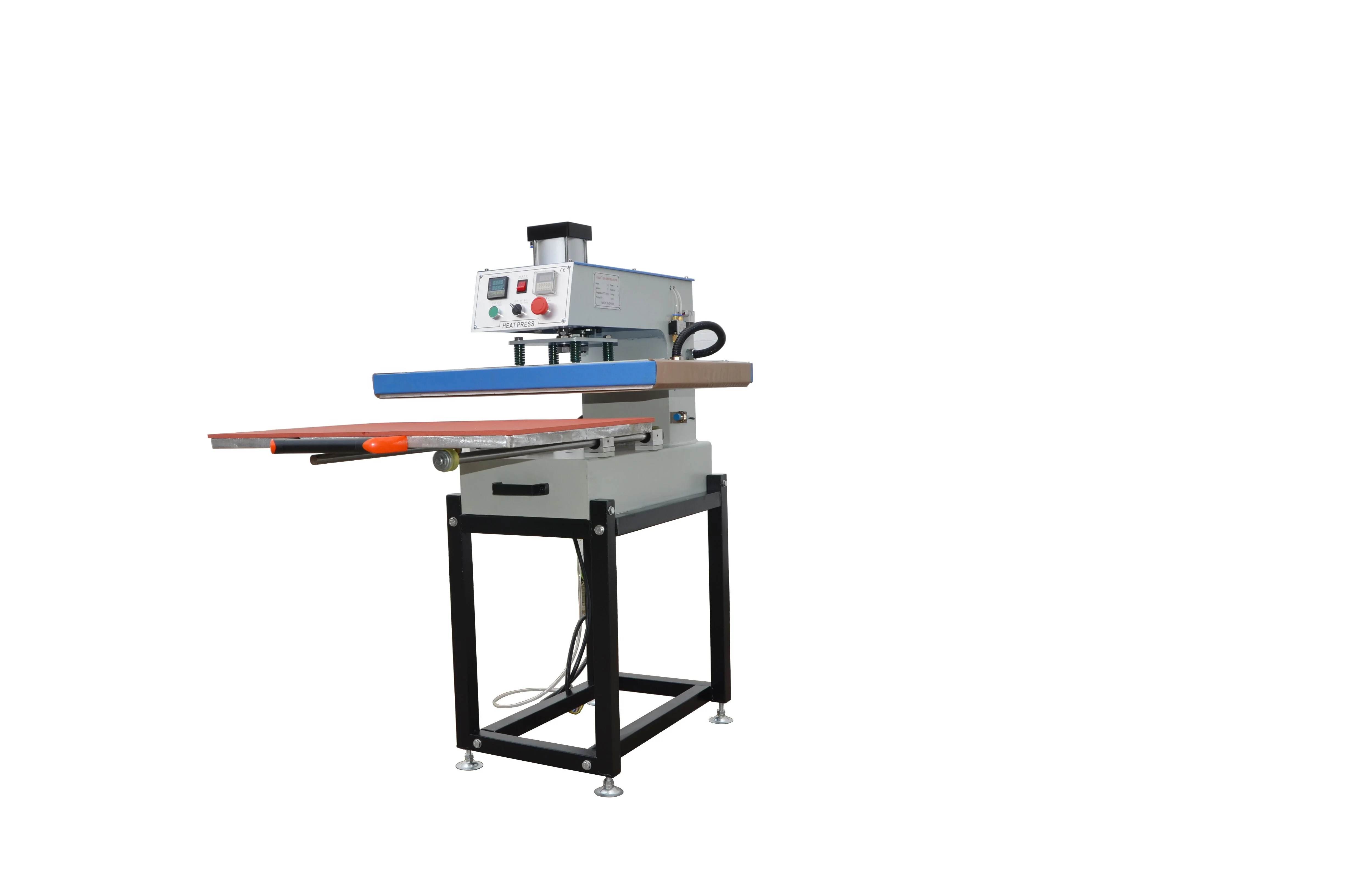 Pneumatic driver pull-out platen thermal printhead heat press machine for glass transfer