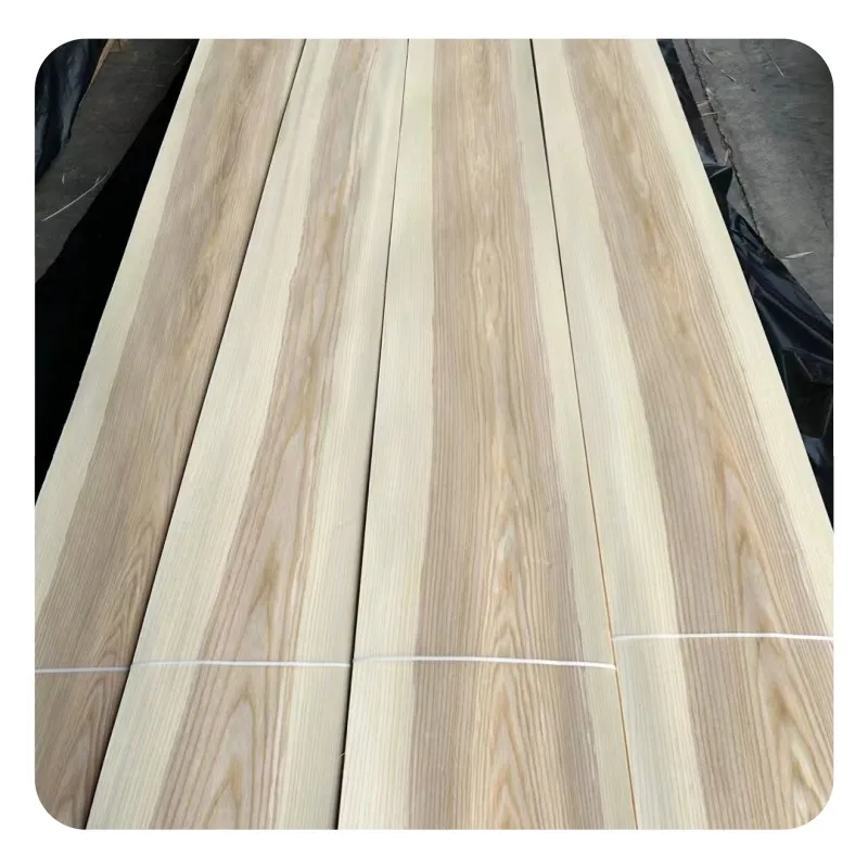 Hot Popular  0.5Mm  Natural Oliver Ash Wood Veneer American White Ash Veneer Plywood For Home Furniture