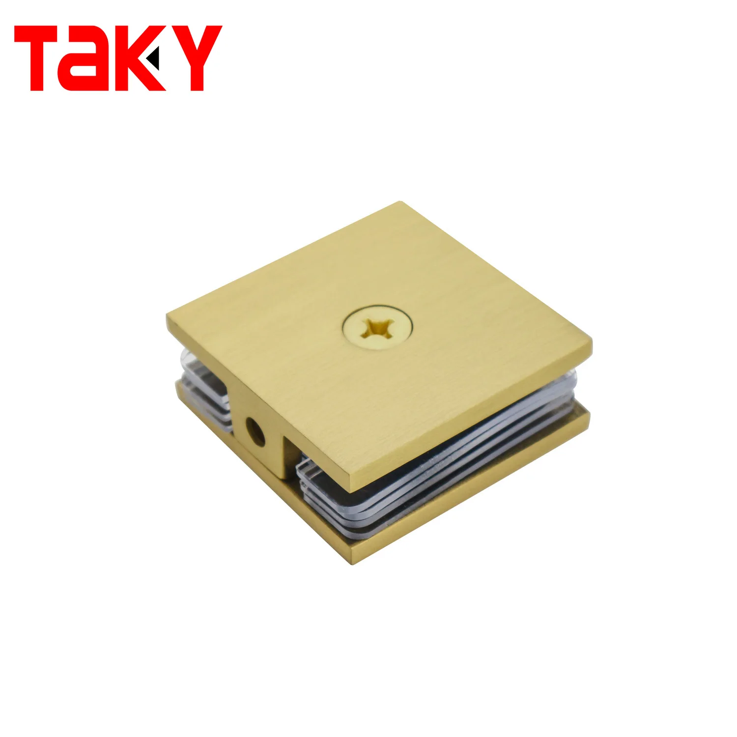 Stainless steel glass door round gold glass clamp bracket holder for shower