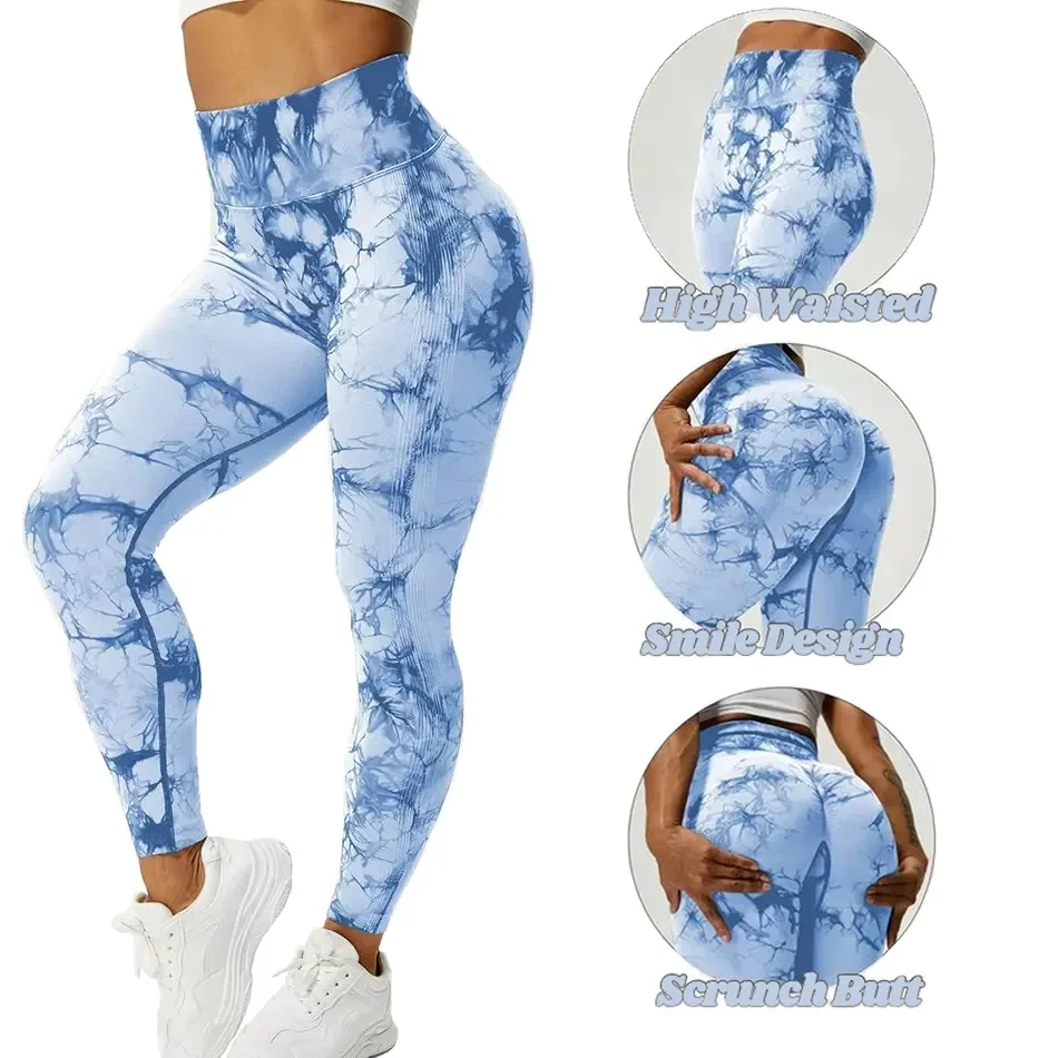 Buttery Soft Toddler Thermo Sweat All In Motion Seamless Butt Lift Waist Shaper Tie Dye Leggings For Women
