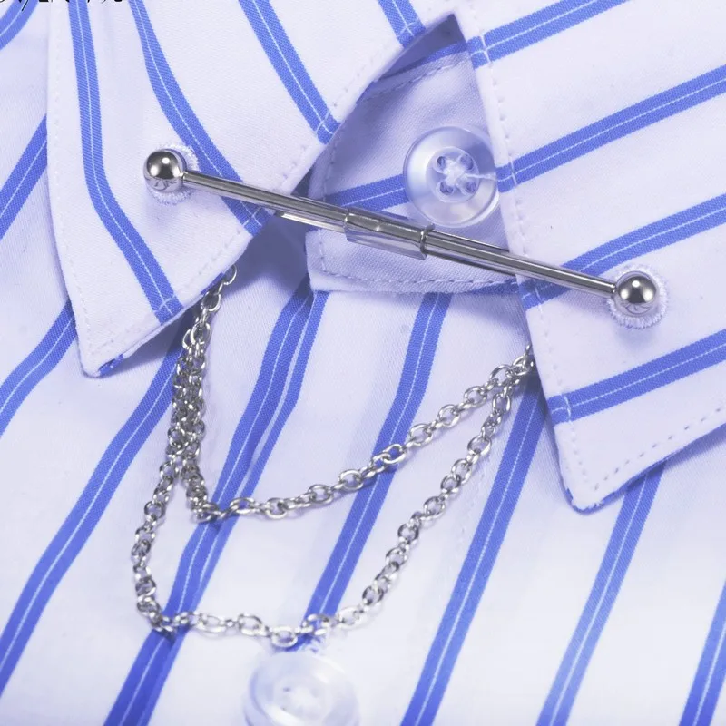 Застежка для воротника 56 мм Мужская классическая дизайнерская булавка для воротника аксессуары для рубашек латунь с толстым покрытием от производителя