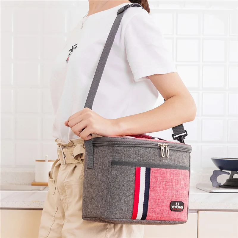 Reusable Insulated Large Lunch Bag with Adjustable Shoulder Strap Women Men Picnic Bags
