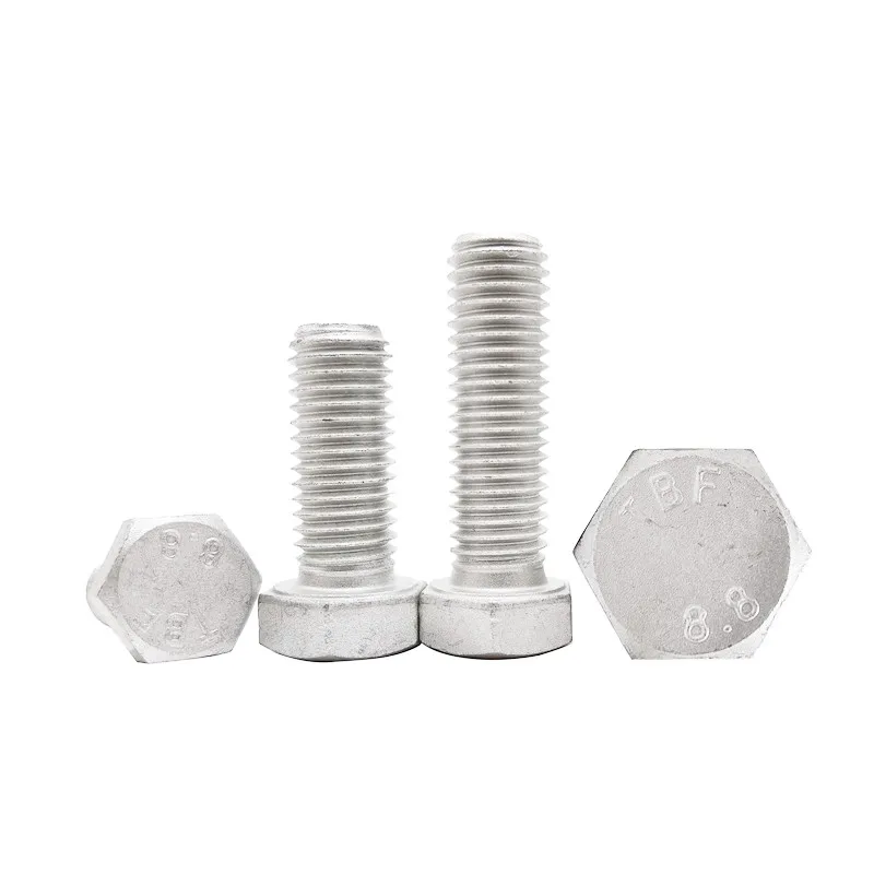 Factory Hot Sale High Quality Dacromet Hex Head Bolts DIN933 Carbon Steel Grade 10.8 M6 M8 M10 x 40mm 10mm M22 Hex Bolt