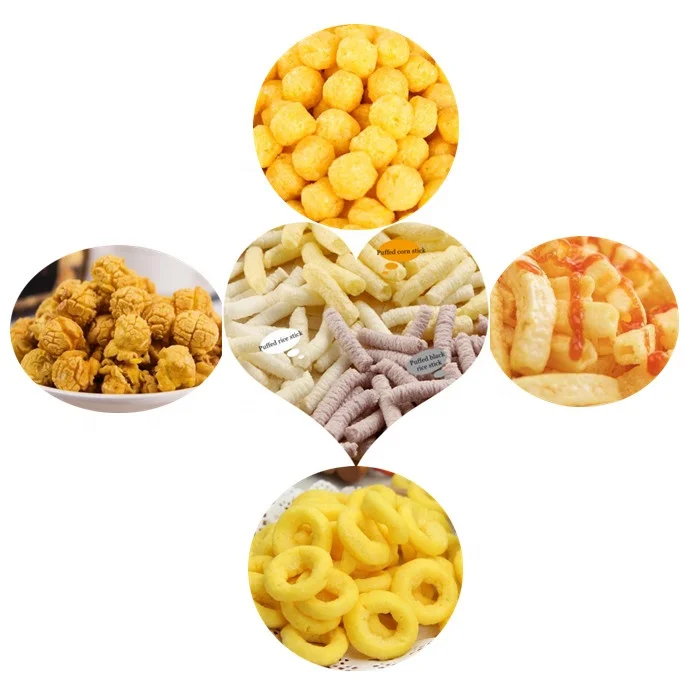High-quality	large capacity corn puff making machine corn puff extruder machine extruder machines commercial